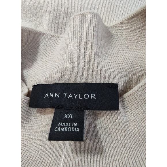 Ann Taylor Woman NEW Tan Soft Knit Sweater Sleeveless Tank Top Size XXL Pullover - Picture 7 of 8
